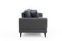 Atelier Del Sofa Sofá Cama 3 Plazas Gris Oscuro 210x90x85 cm